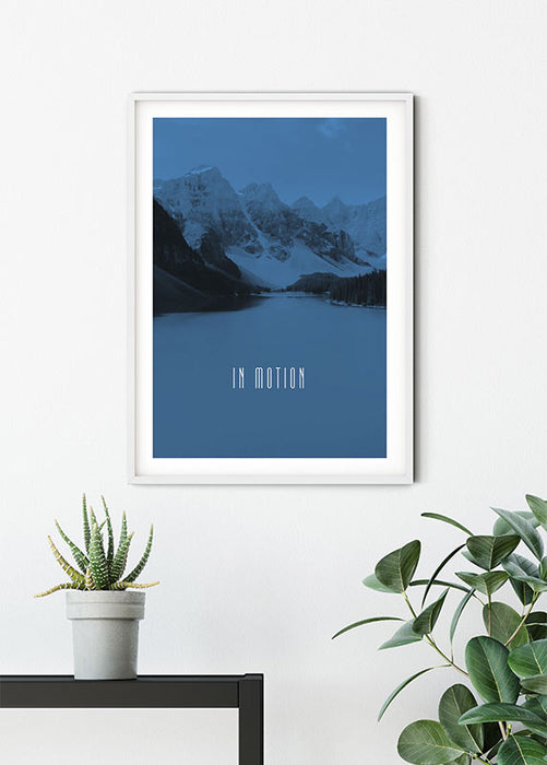 Wandbild - Word Lake In Motion Blue