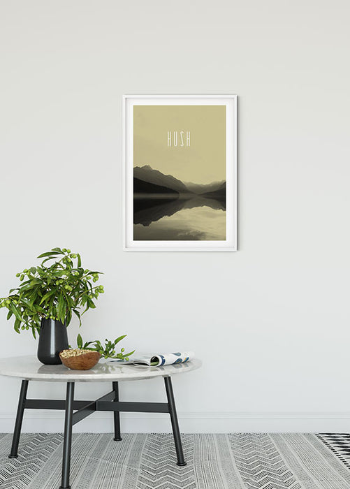 Wandbild - Word Lake Hush Sand