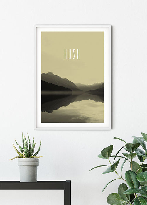 Komar NEU | Wandbild - Word Lake Hush Sand - Größe 40 x 50 cm