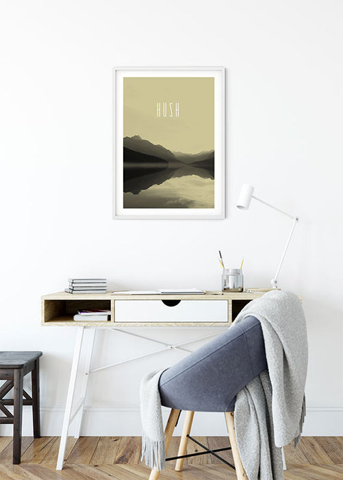 Komar NEU | Wandbild - Word Lake Hush Sand - Größe 40 x 50 cm