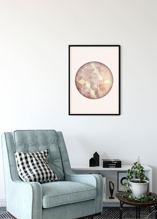 Wandbild - Mosaik Circle Rosso