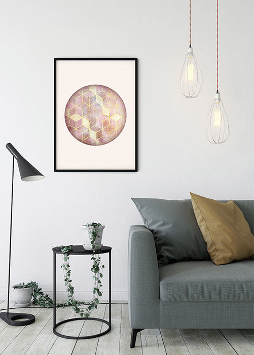 Wandbild - Mosaik Circle Rosso