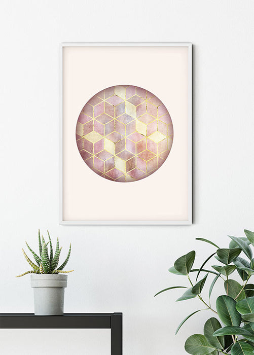 Wandbild - Mosaik Circle Rosso