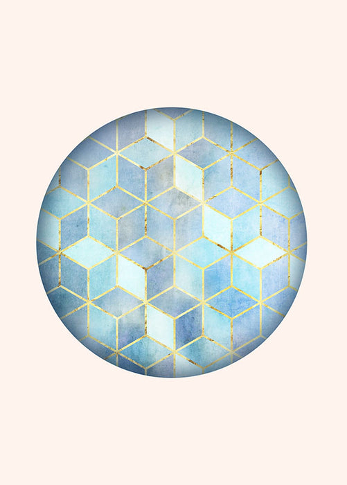 Wandbild - Mosaik Circle Azzuro