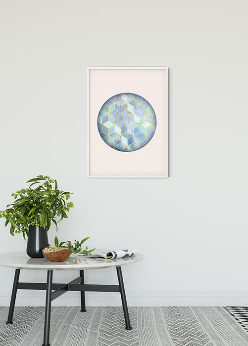 Komar NEU | Wandbild - Mosaik Circle Azzuro - Größe 40 x 50 cm