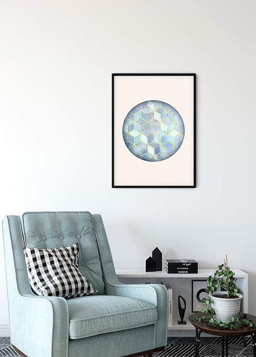 Komar NEU | Wandbild - Mosaik Circle Azzuro - Größe 40 x 50 cm