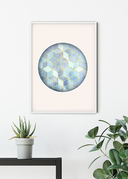 Wandbild - Mosaik Circle Azzuro