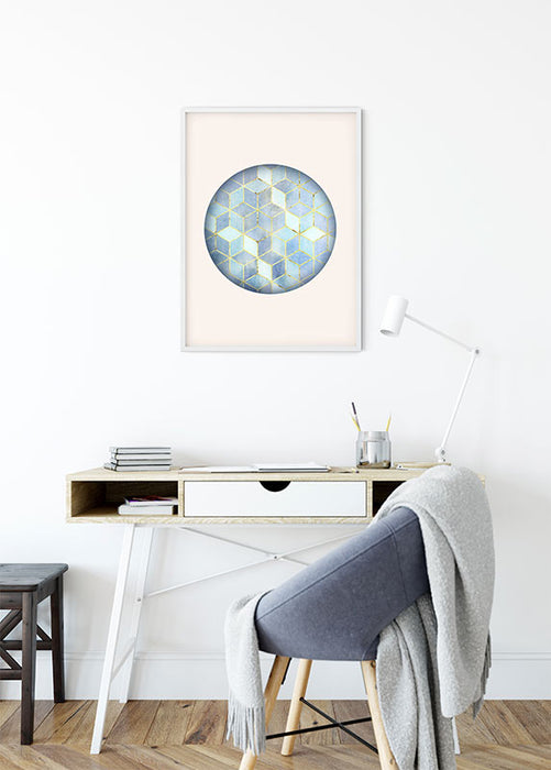 Wandbild - Mosaik Circle Azzuro