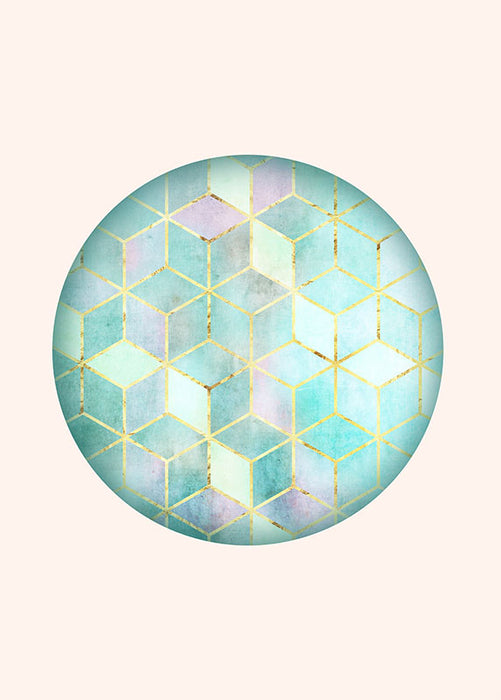 Komar NEU | Wandbild - Mosaik Circle Verde - Größe 50 x 70 cm