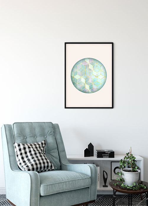 Wandbild - Mosaik Circle Verde