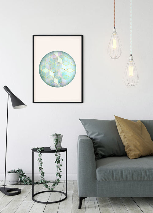 Wandbild - Mosaik Circle Verde