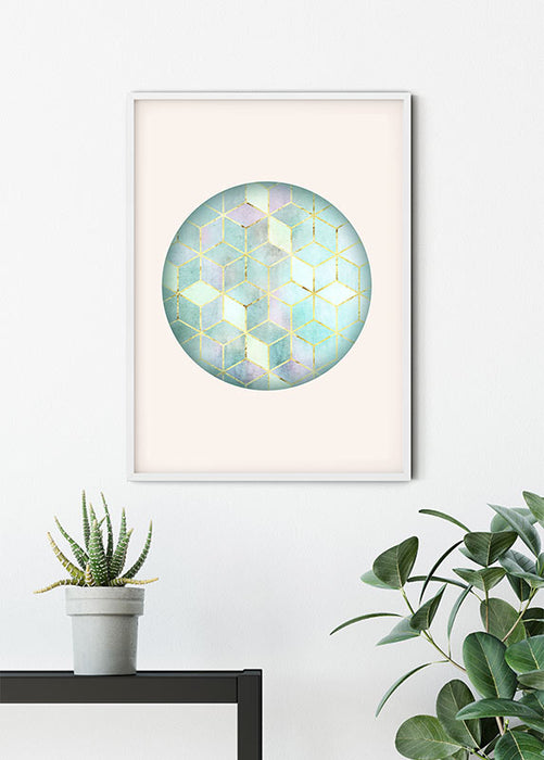 Wandbild - Mosaik Circle Verde