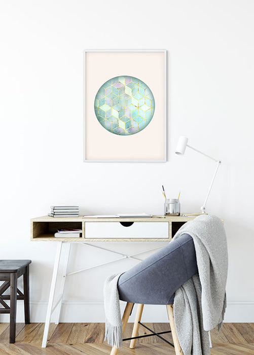 Wandbild - Mosaik Circle Verde