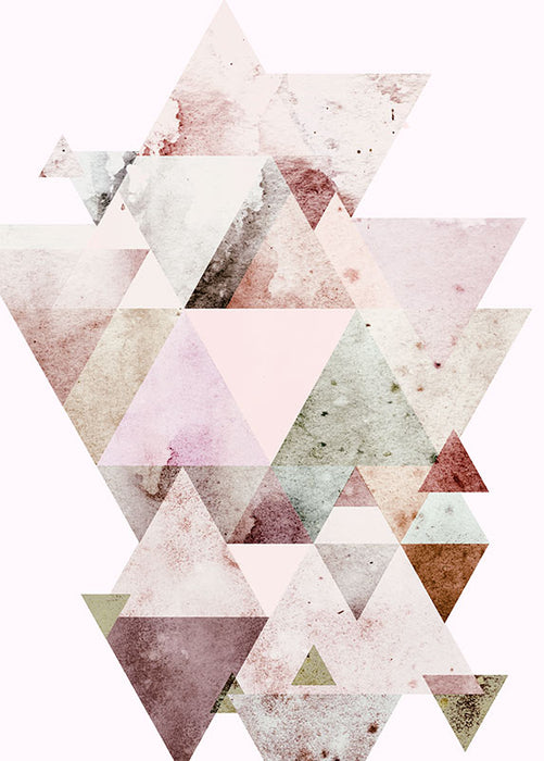 Wandbild - Triangles Red