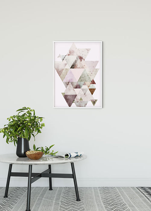 Komar NEU | Wandbild - Triangles Red - Größe 30 x 40 cm