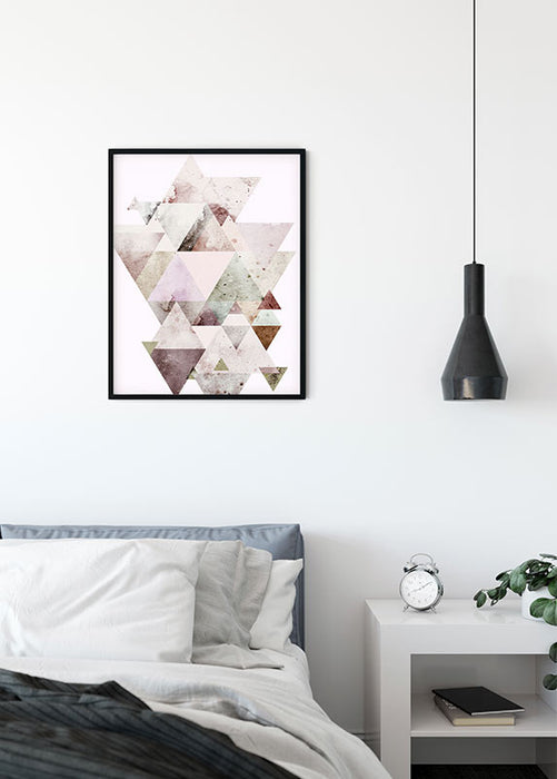 Komar NEU | Wandbild - Triangles Red - Größe 50 x 70 cm