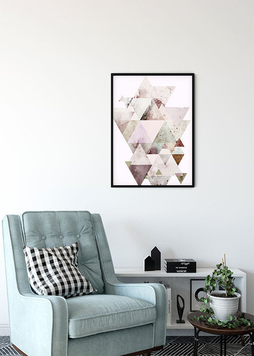 Wandbild - Triangles Red