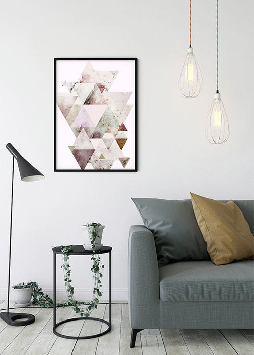 Komar NEU | Wandbild - Triangles Red - Größe 50 x 70 cm