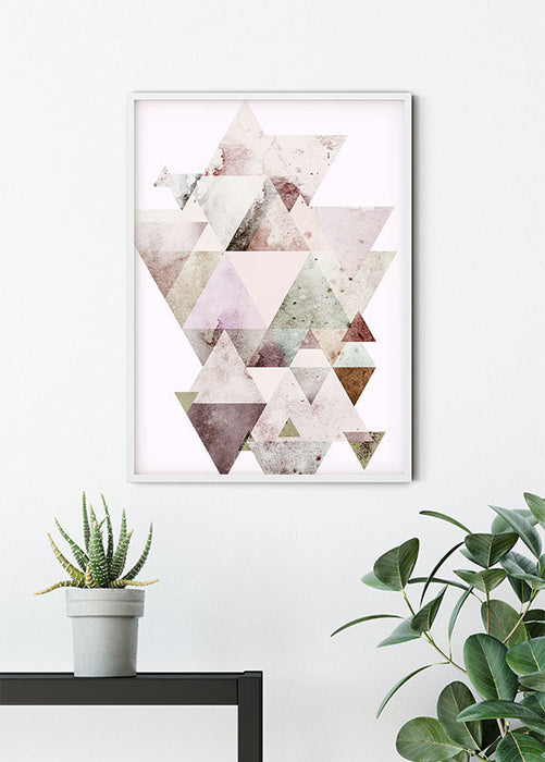 Komar NEU | Wandbild - Triangles Red - Größe 40 x 50 cm