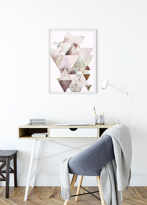 Wandbild - Triangles Red