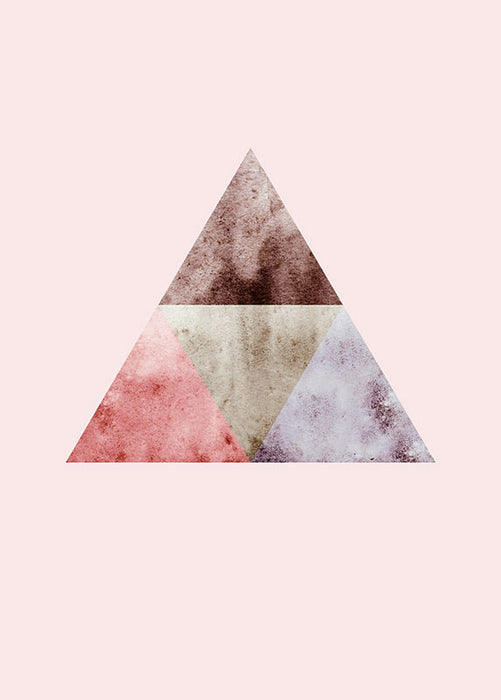 Wandbild - Triangles Top Red