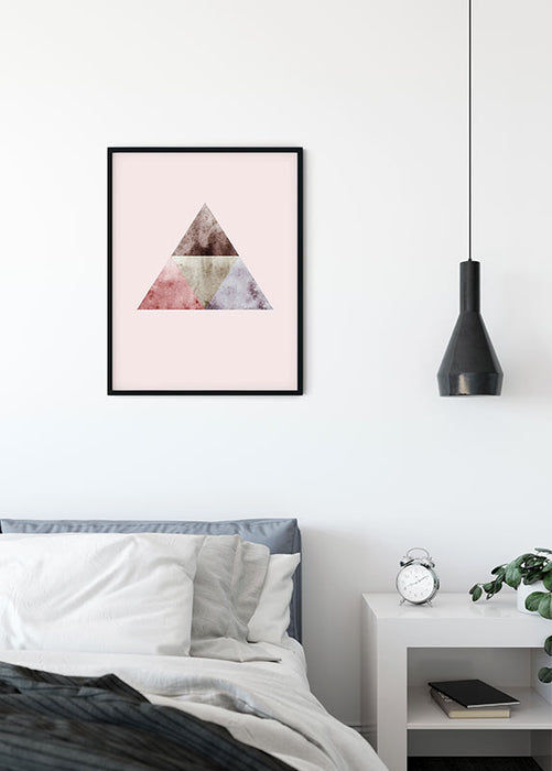 Wandbild - Triangles Top Red