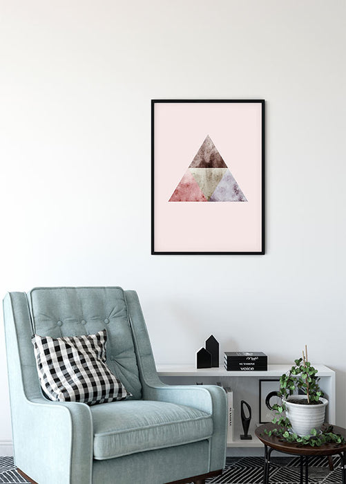 Wandbild - Triangles Top Red