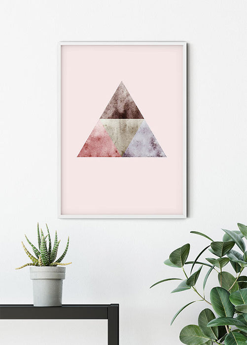 Wandbild - Triangles Top Red