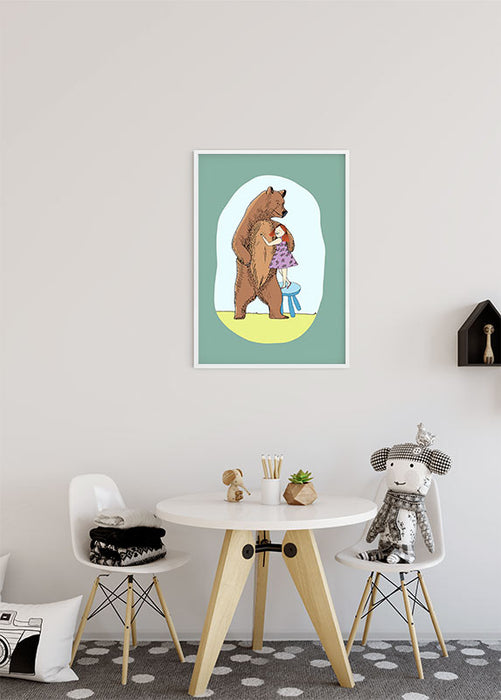Komar NEU | Wandbild - Lili and Bear - Größe 30 x 40 cm