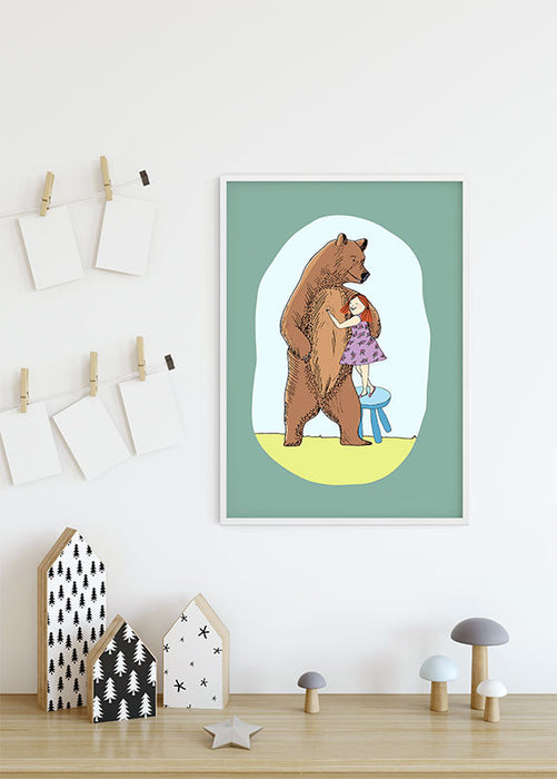 Komar NEU | Wandbild - Lili and Bear - Größe 40 x 50 cm