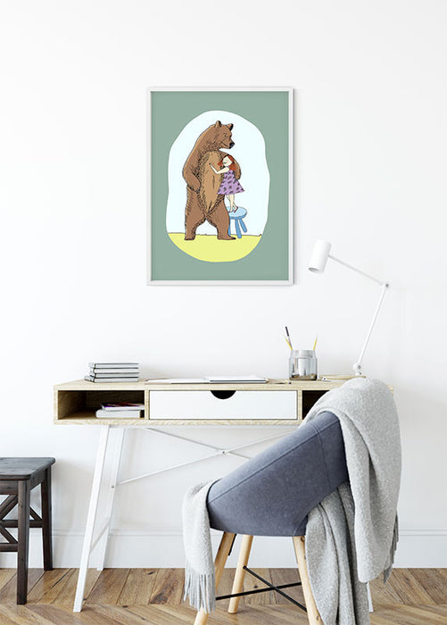 Komar NEU | Wandbild - Lili and Bear - Größe 40 x 50 cm