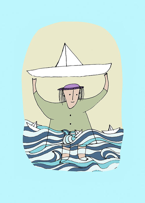 Komar NEU | Wandbild - Paper Ship - Größe 50 x 70 cm