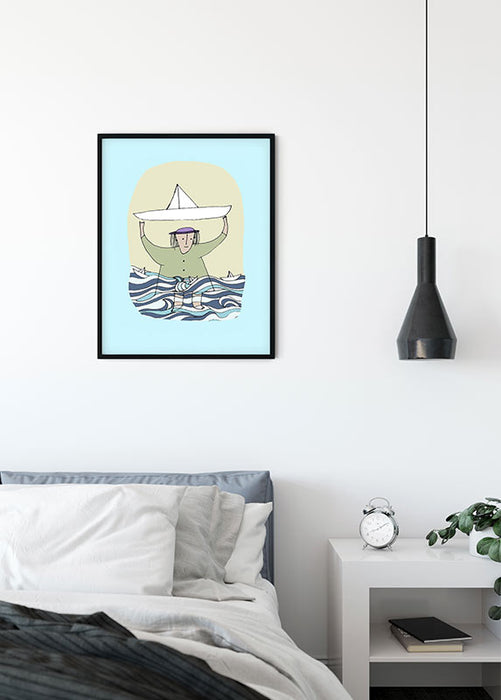 Komar NEU | Wandbild - Paper Ship - Größe 50 x 70 cm