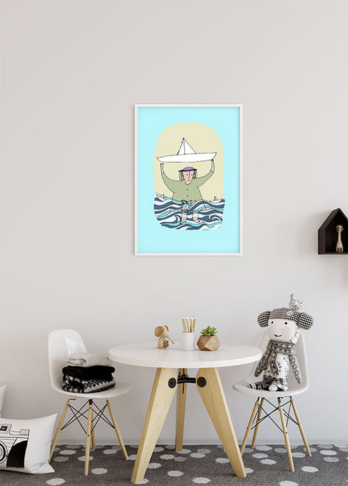 Komar NEU | Wandbild - Paper Ship - Größe 30 x 40 cm