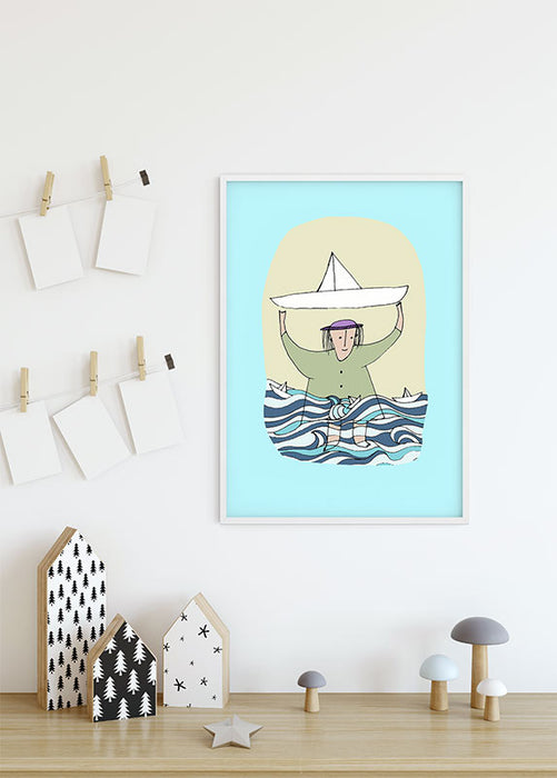 Komar NEU | Wandbild - Paper Ship - Größe 50 x 70 cm