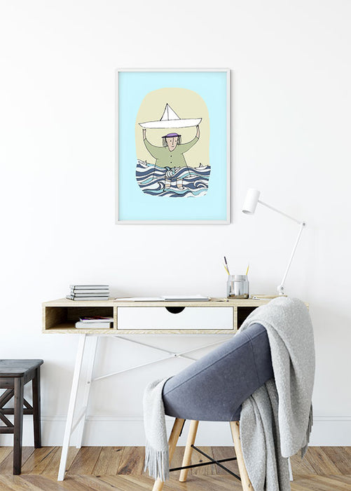 Wandbild - Paper Ship