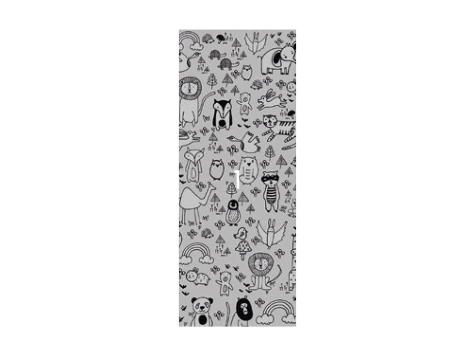 Komar NEU | Digitaldruck Vlies Fototapete - Scribble Park Panel - Größe 100 x 250 cm