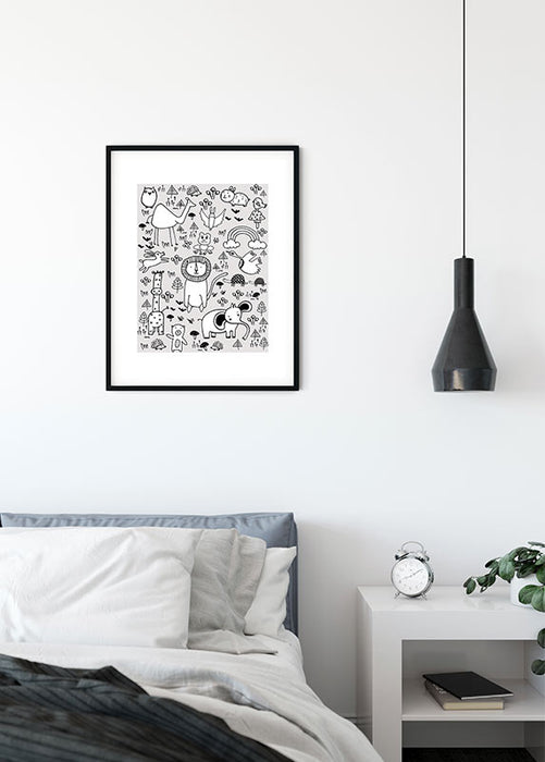 Komar NEU | Wandbild - Scribble Park - Größe 50 x 70 cm