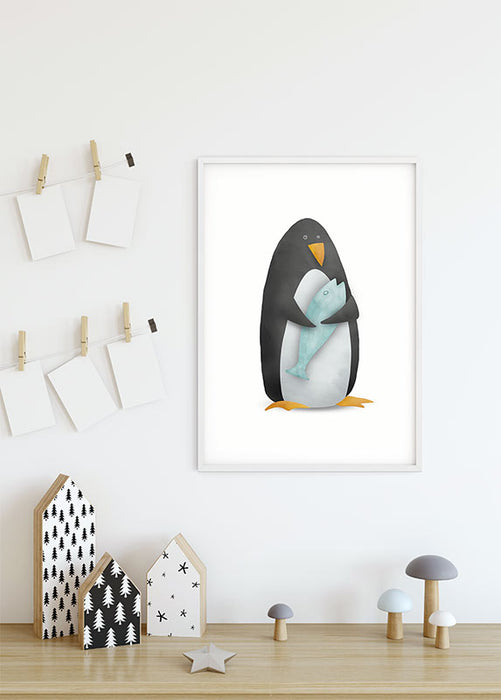 Komar NEU | Wandbild - Cute Animal Penguin - Größe 40 x 50 cm