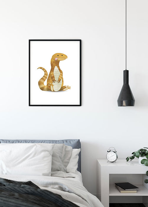 Wandbild - Cute Animal Lizard