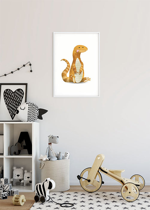 Wandbild - Cute Animal Lizard