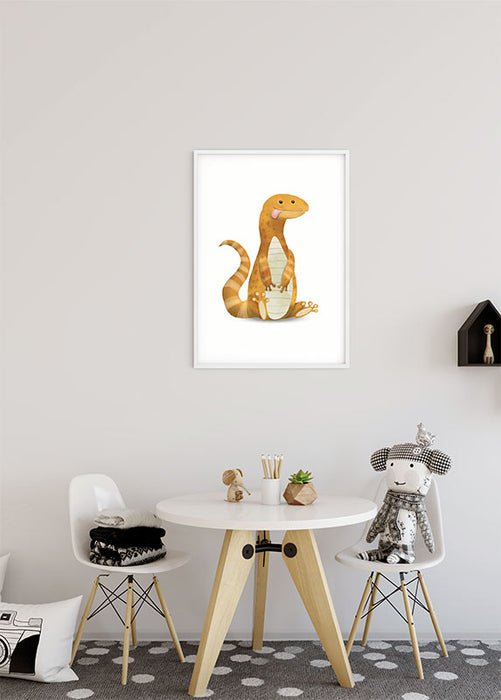 Wandbild - Cute Animal Lizard