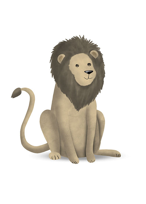 Wandbild - Cute Animal Lion