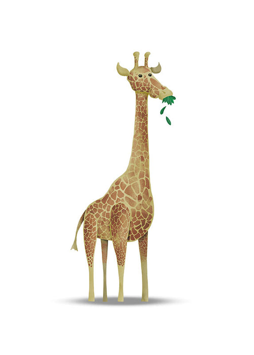 Wandbild - Cute Animal Giraffe