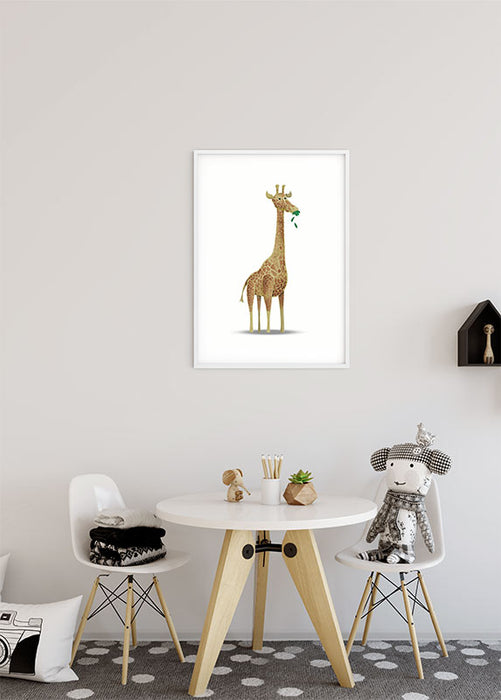 Wandbild - Cute Animal Giraffe