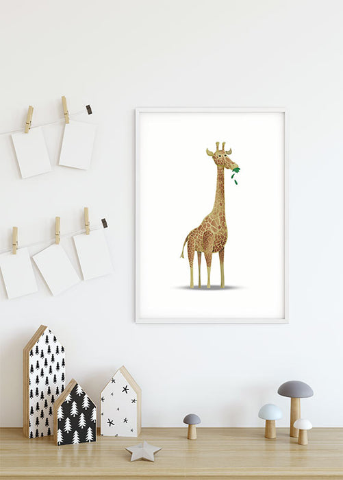 Wandbild - Cute Animal Giraffe