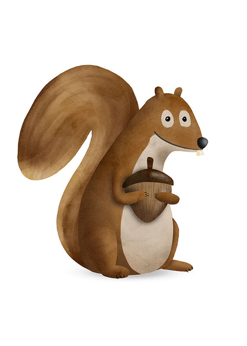 Wandbild - Cute Animal Squirrel