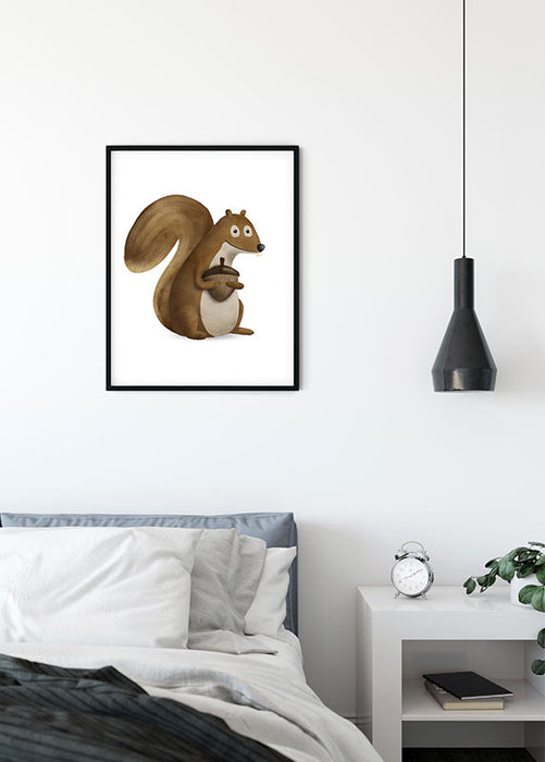 Komar NEU | Wandbild - Cute Animal Squirrel - Größe 30 x 40 cm