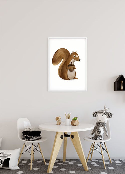 Komar NEU | Wandbild - Cute Animal Squirrel - Größe 50 x 70 cm