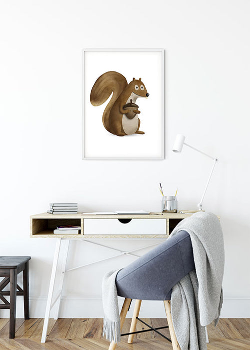 Komar NEU | Wandbild - Cute Animal Squirrel - Größe 50 x 70 cm